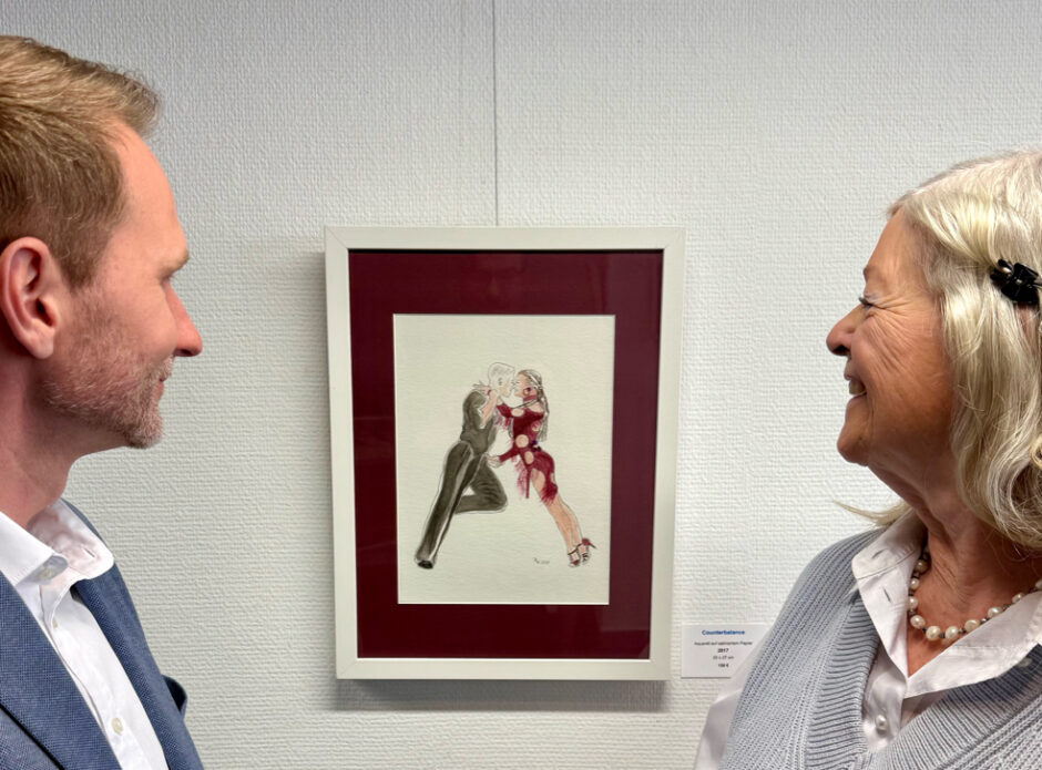 „Tanz-Aquarelle“ – Ausstellung von Karin Heutger in der Kreissparkasse Gelnhausen