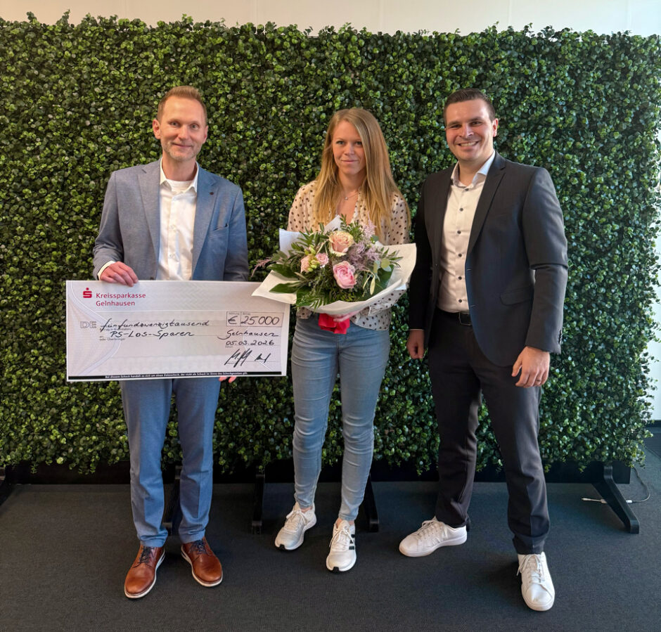 Gewinnübergabe bei der Kreissparkasse Gelnhausen